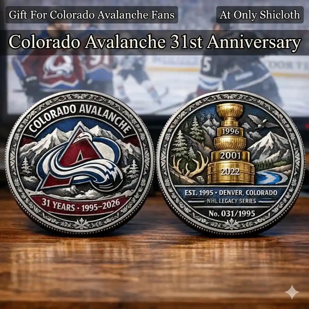 Colorado Avalanche 31st Anniversary Legacy Coin - Adult & Kids T-Shirts, Sweatshirts & Hoodies apparel design preview 1
