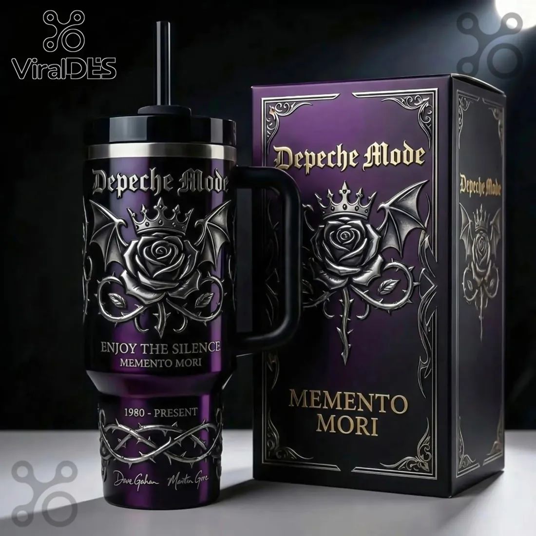 Depeche Mode Enjoy The Silence Purple Handle Tumbler - Adult & Kids T-Shirts, Sweatshirts & Hoodies apparel design preview 1