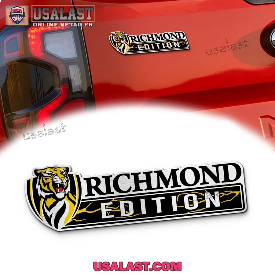 Richmond Tigers Edition Custom 3D Car Badge Sticker - Adult & Kids T-Shirts, Sweatshirts & Hoodies apparel design preview 1