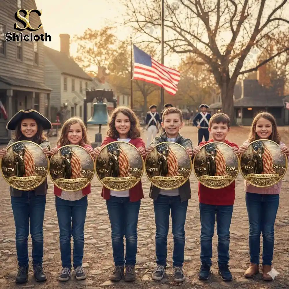 American 250th Anniversary Commemorative Coin - Adult & Kids T-Shirts, Sweatshirts & Hoodies apparel design preview 1