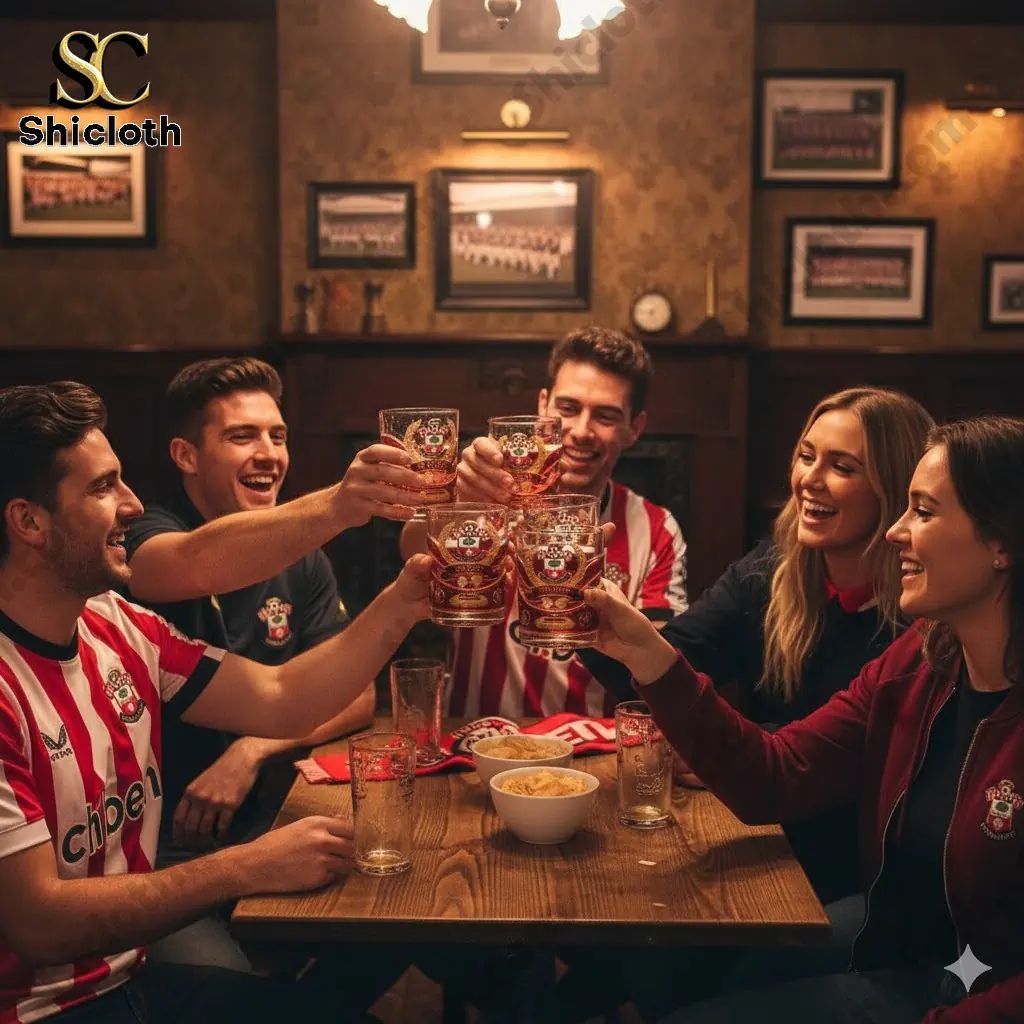 Southampton Fc 140Th Anniversary Commemorative Glass - Adult & Kids T-Shirts, Sweatshirts & Hoodies apparel design preview 1
