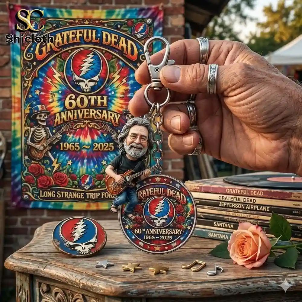 Grateful Dead 60th Anniversary Keychain - Adult & Kids T-Shirts, Sweatshirts & Hoodies apparel design preview 1