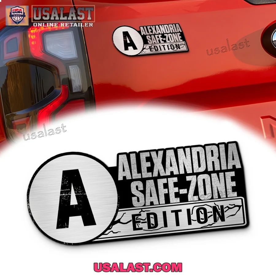 Alexandria Safe-Zone The Waking Dead 3D Car Badge - Adult & Kids T-Shirts, Sweatshirts & Hoodies apparel design preview 1