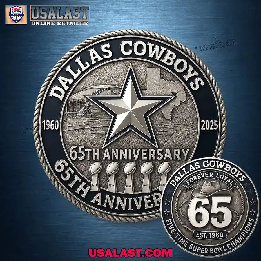 Dallas Cowboys 65 Years of Pride Commemorative Coin - Adult & Kids T-Shirts, Sweatshirts & Hoodies apparel design preview 1