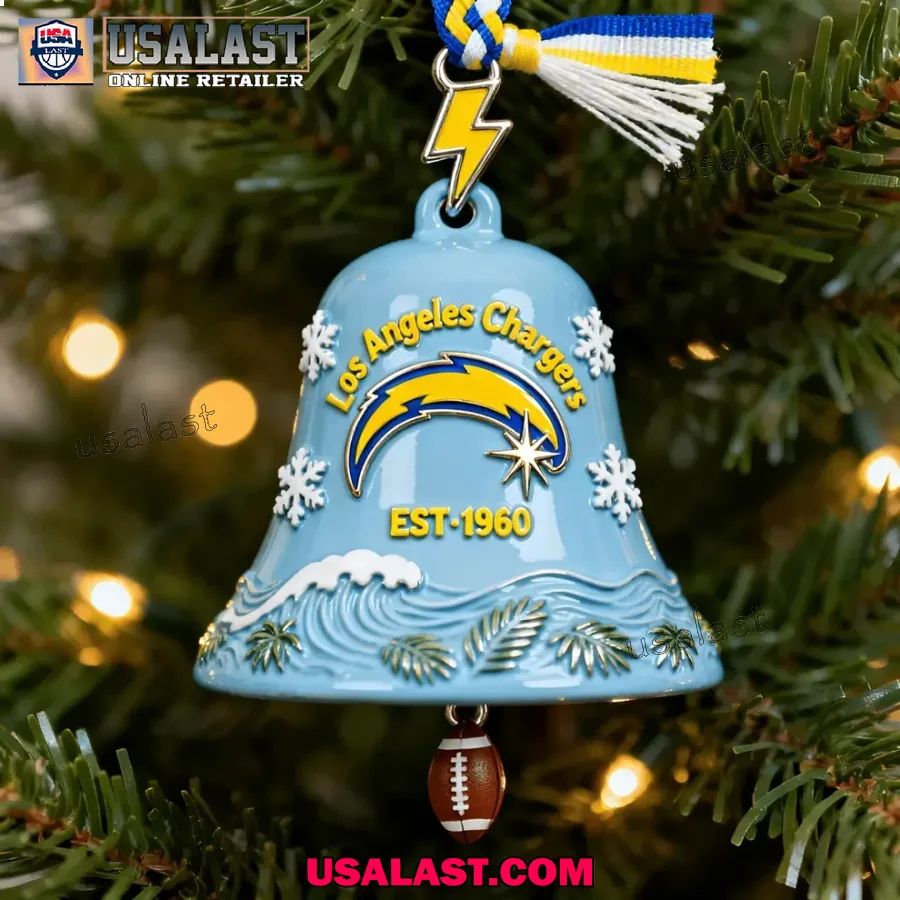 Los Angeles Chargers 2025 Christmas Bell Ornament - Adult & Kids T-Shirts, Sweatshirts & Hoodies apparel design preview 1