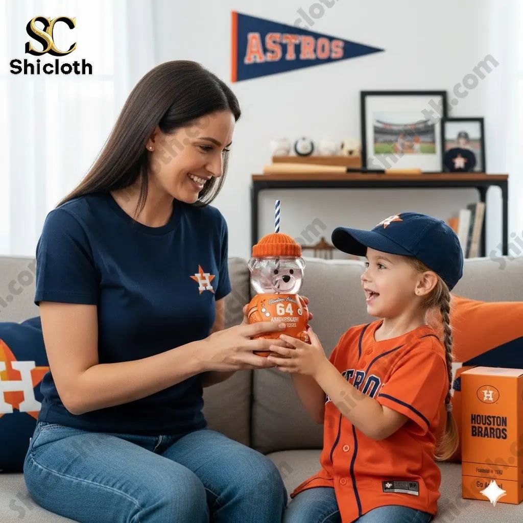 Houston Astros Anniversary Bear Drinkware - Adult & Kids T-Shirts, Sweatshirts & Hoodies apparel design preview 1