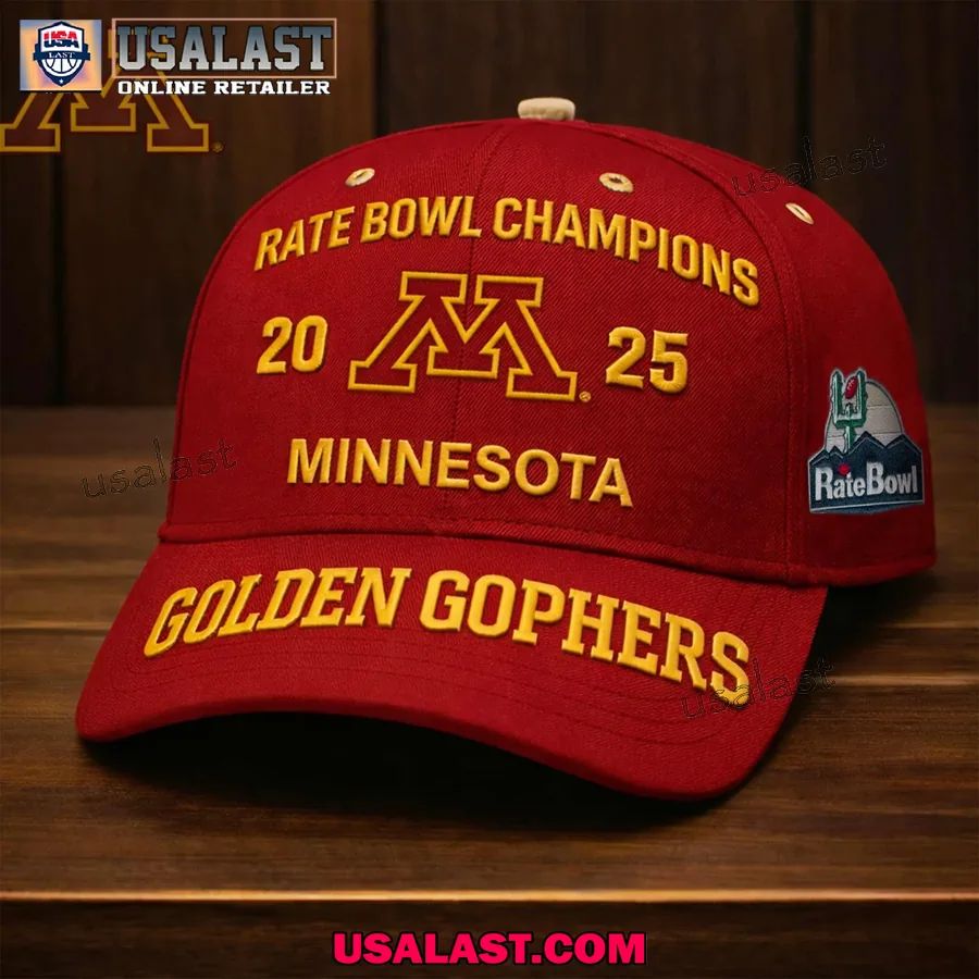 Minnesota Golden Gophers Rate Bowl Champions 2025 Hat - Adult & Kids T-Shirts, Sweatshirts & Hoodies apparel design preview 1