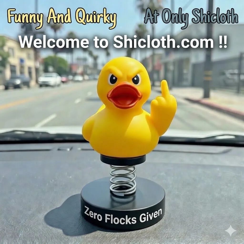 Funny Middle Finger Duck Car Dashboard Bobblehead - Adult & Kids T-Shirts, Sweatshirts & Hoodies apparel design preview 1