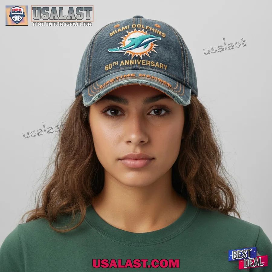 Miami Dolphins 60th Anniversary 1966-2026 Baseball - Adult & Kids T-Shirts, Sweatshirts & Hoodies apparel design preview 1