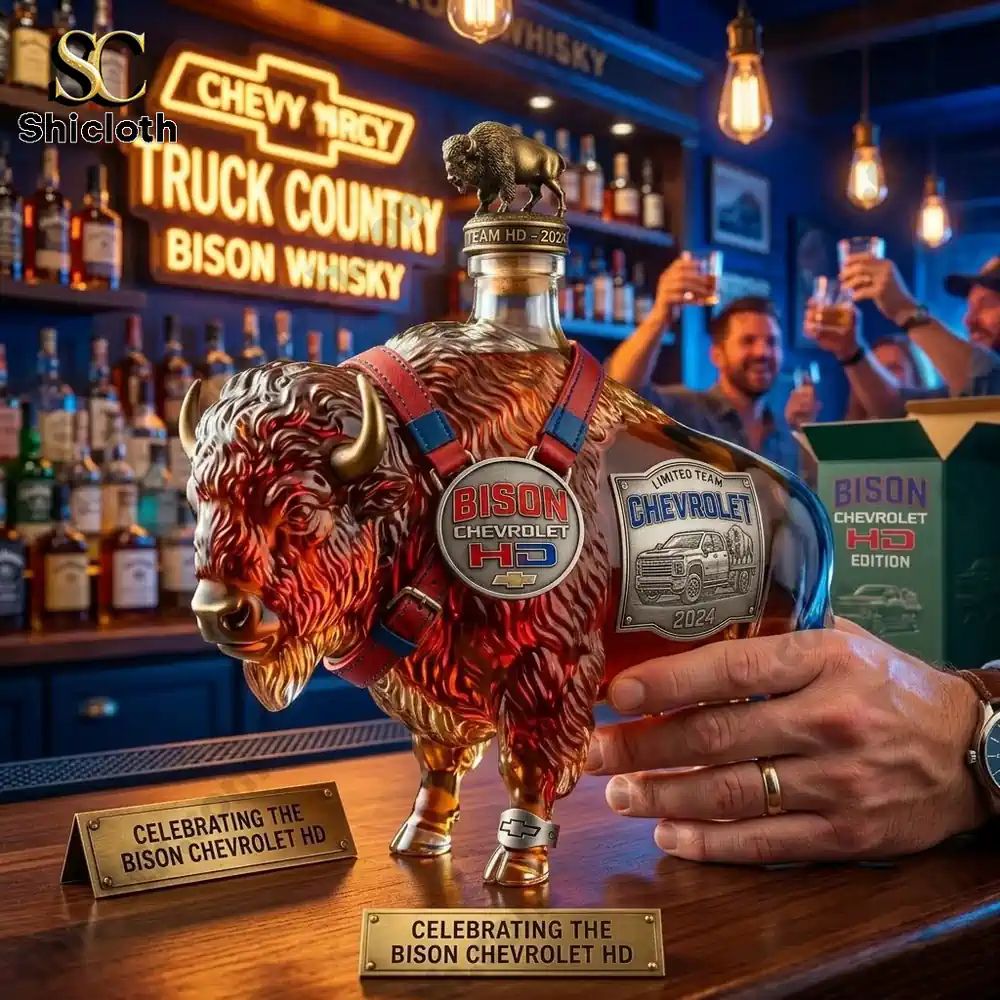 Chevrolet Bison HD Edition Bourbon Bottle - Adult & Kids T-Shirts, Sweatshirts & Hoodies apparel design preview 1
