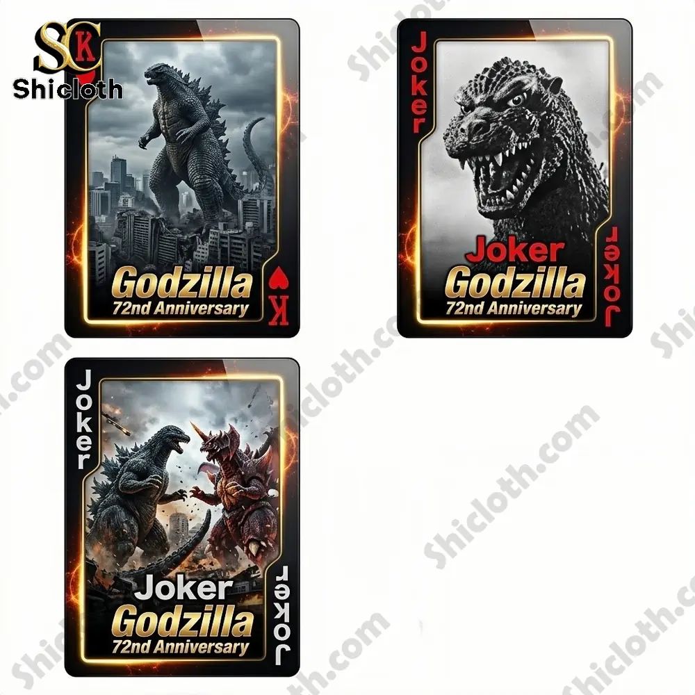 Godzilla 72nd Anniversary Limited Edition Playing - Adult & Kids T-Shirts, Sweatshirts & Hoodies apparel design preview 1