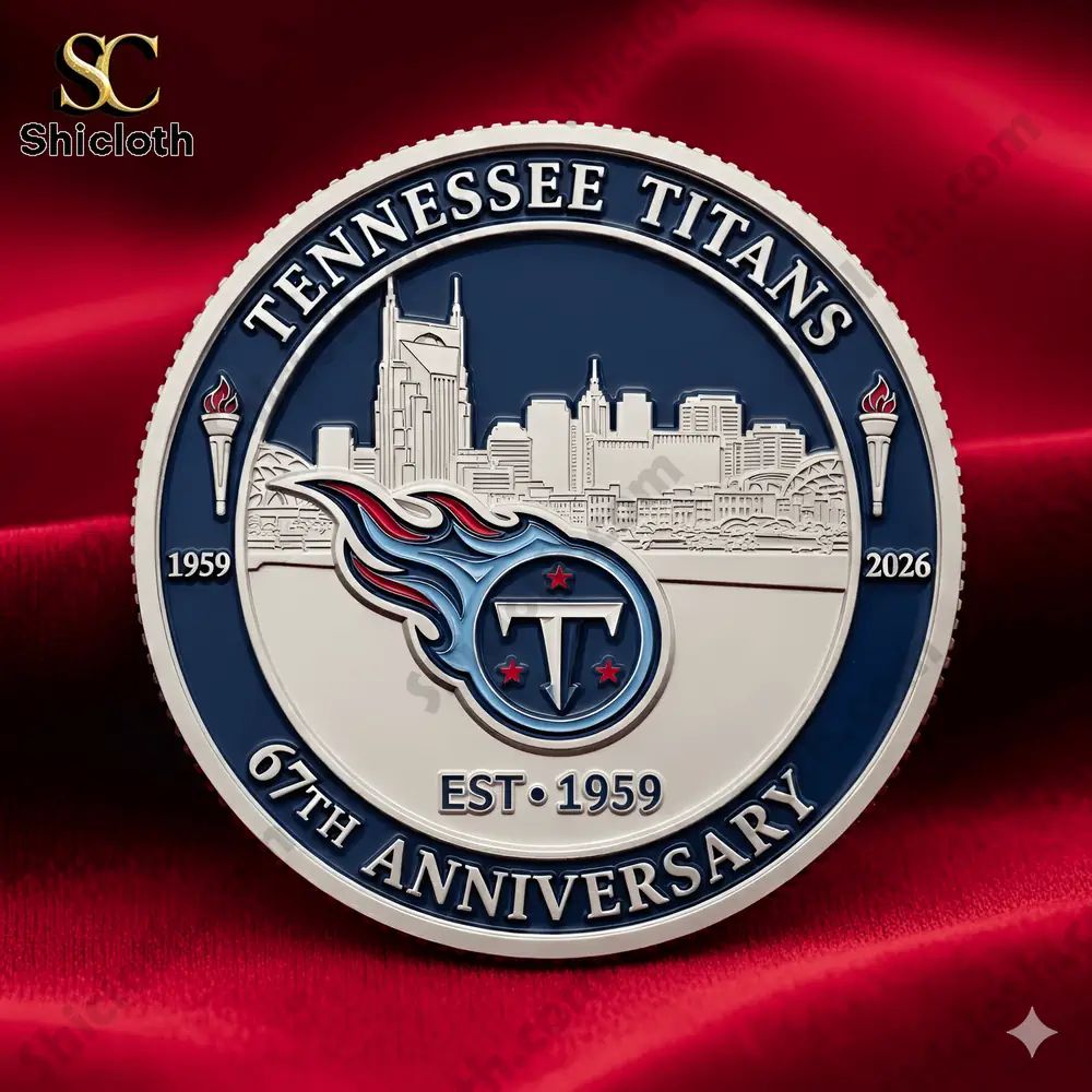 Tennessee Titans 67th Anniversary Commemorative Coin - Adult & Kids T-Shirts, Sweatshirts & Hoodies apparel design preview 1