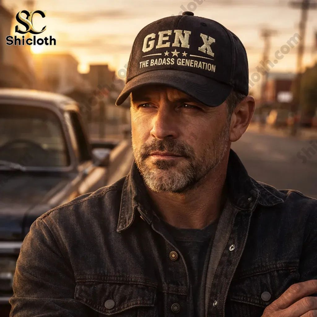 Gen X The Badass Generation Embroidery Cap Hat - Adult & Kids T-Shirts, Sweatshirts & Hoodies apparel design preview 1