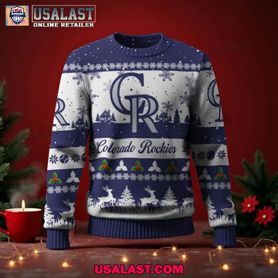 Colorado Rockies Ugly Christmas Sweater Jumper - Adult & Kids T-Shirts, Sweatshirts & Hoodies apparel design preview 1