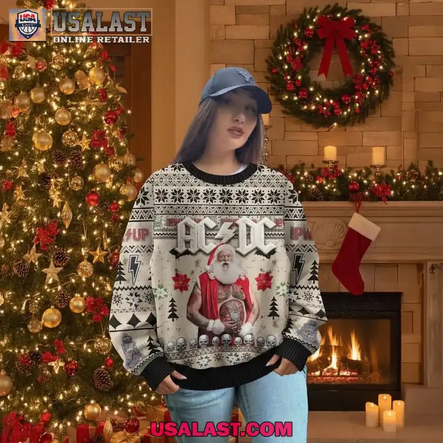 AC/DC Hells Bells Christmas Ugly Sweater - Adult & Kids T-Shirts, Sweatshirts & Hoodies apparel design preview 1