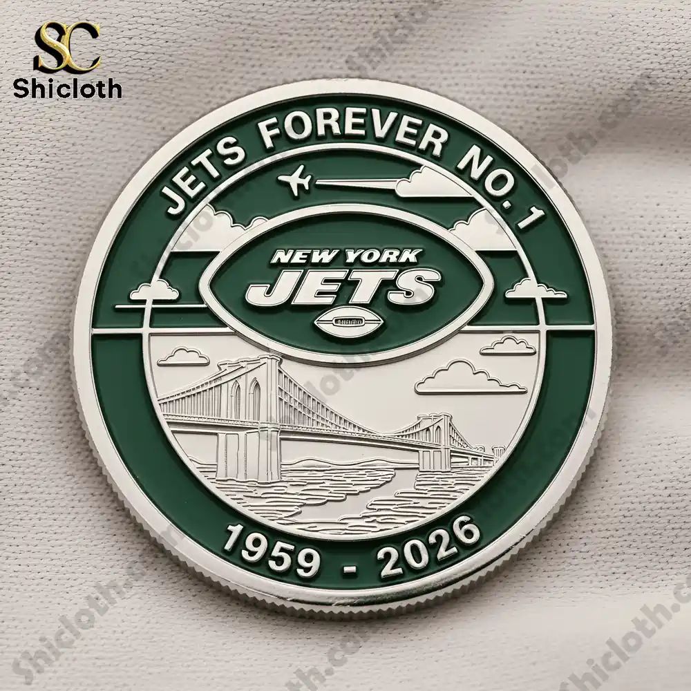 New York Jets 67th Anniversary Commemorative Coin - Adult & Kids T-Shirts, Sweatshirts & Hoodies apparel design preview 1