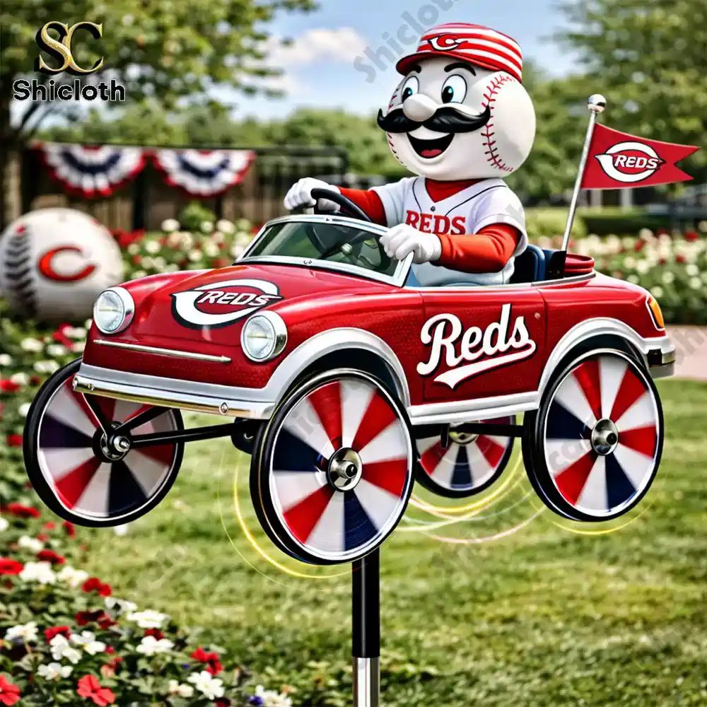 Cincinnati Reds Mr. Redlegs Wind Spinner For Garden - Adult & Kids T-Shirts, Sweatshirts & Hoodies apparel design preview 1