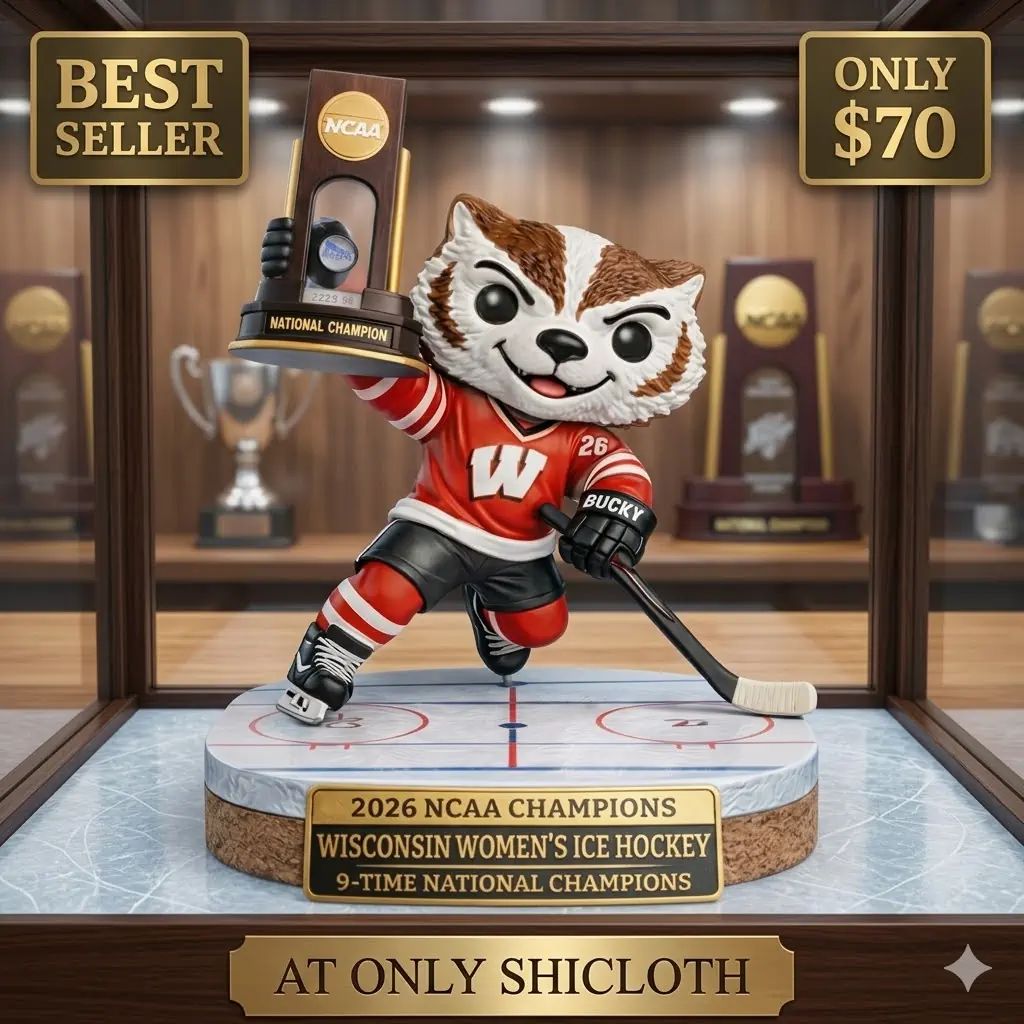 Bucky Badger Wisconsin Women's Ice Hockey 9-time - Adult & Kids T-Shirts, Sweatshirts & Hoodies apparel design preview 1