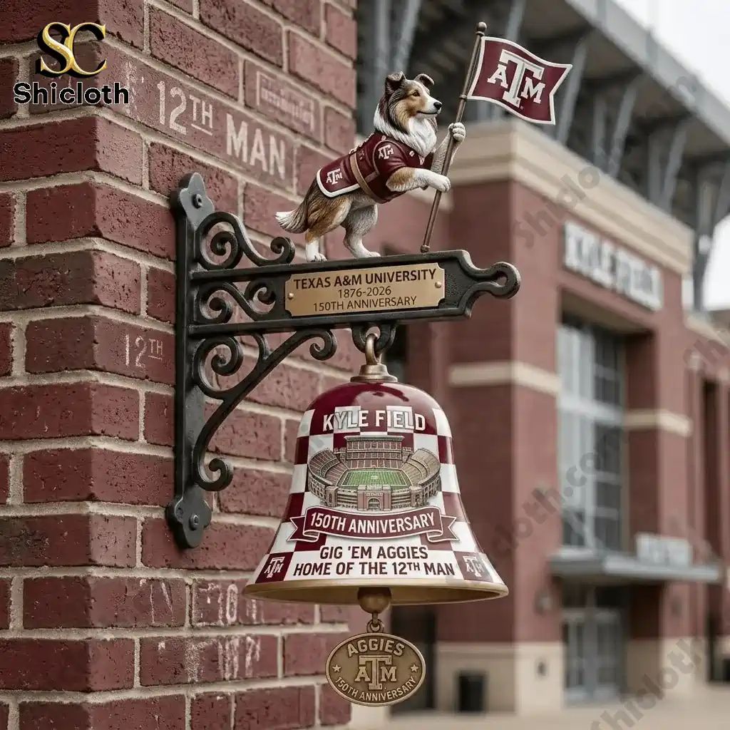 Texas A&M 150th Anniversary Commemorative Wall Bell - Adult & Kids T-Shirts, Sweatshirts & Hoodies apparel design preview 1