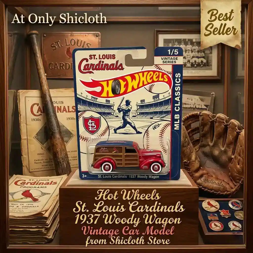 Wheels St. Louis Cardinals 1937 Woody Wagon Vintage - Adult & Kids T-Shirts, Sweatshirts & Hoodies apparel design preview 1