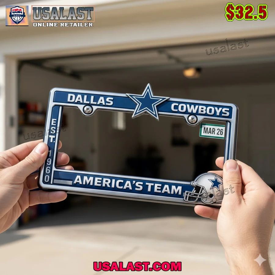 Dallas Cowboys Limited Edition License Plate Frame - Adult & Kids T-Shirts, Sweatshirts & Hoodies apparel design preview 1