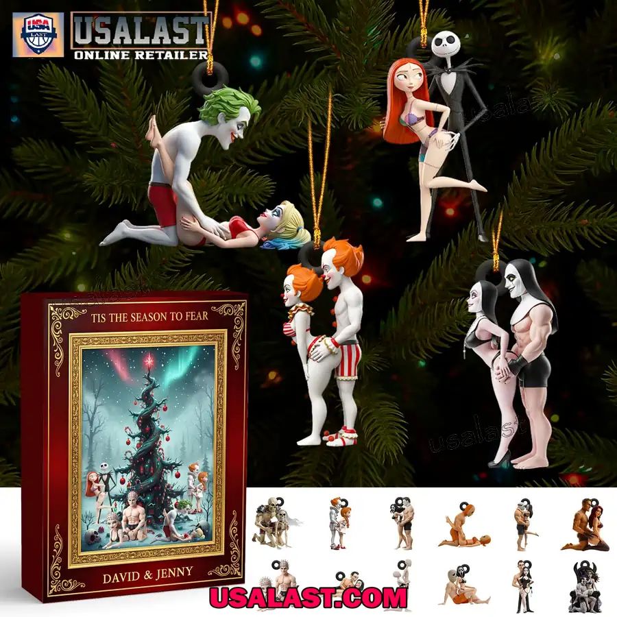 Personalized Spooky Love Christmas Advent Calendar - Adult & Kids T-Shirts, Sweatshirts & Hoodies apparel design preview 1
