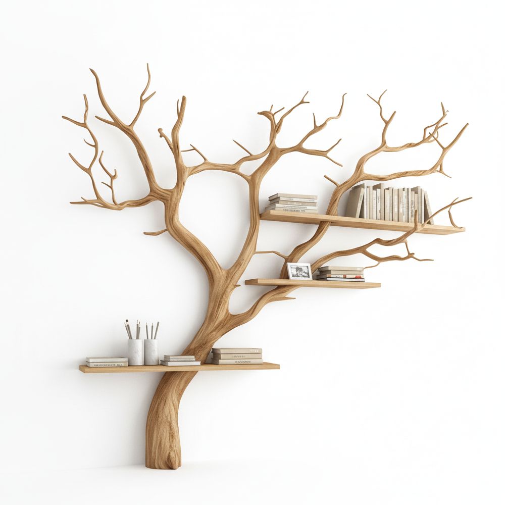 Tree Branch Shelf Handcrafted Driftwood Corner Wall - Adult & Kids T-Shirts, Sweatshirts & Hoodies apparel design preview 1