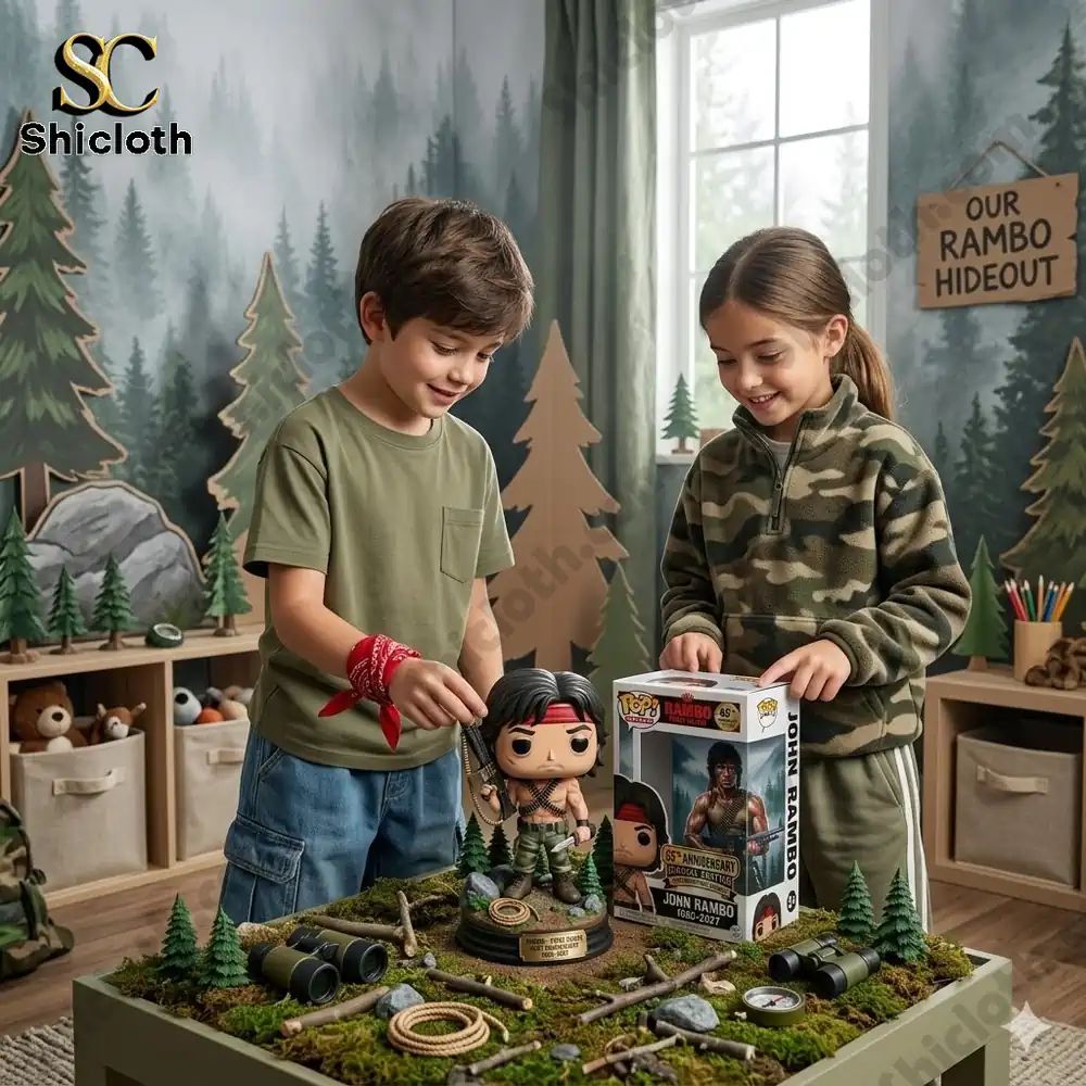 John Rambo 45th Anniversary Pop! Figure Doll - Adult & Kids T-Shirts, Sweatshirts & Hoodies apparel design preview 1