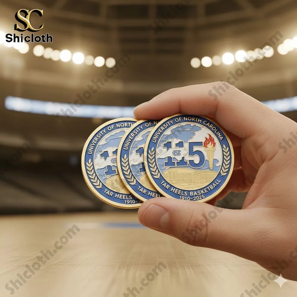 UNC Tar Heels 115th Anniversary Commemorative Coin - Adult & Kids T-Shirts, Sweatshirts & Hoodies apparel design preview 1