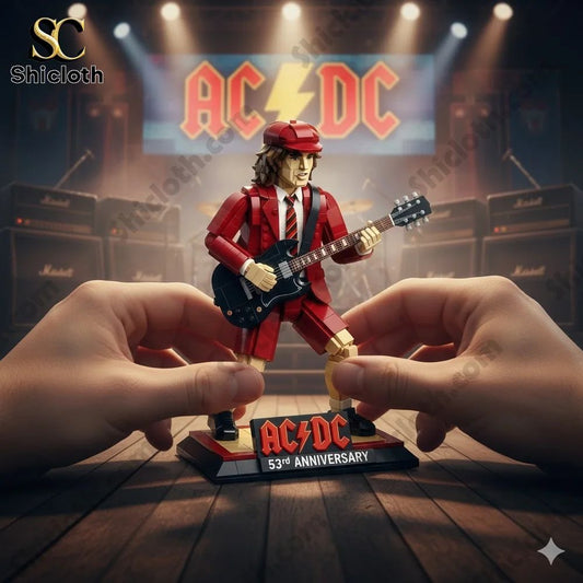 AC/DC 53rd Anniversary Commemorative Figure - Adult & Kids T-Shirts, Sweatshirts & Hoodies apparel design preview 1