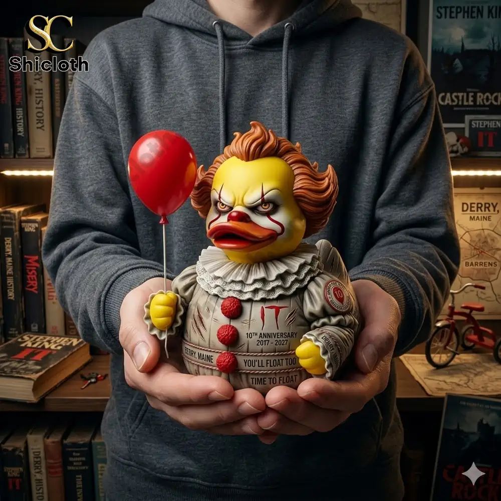 IT Pennywise 10th Anniversary (2017-2027) Duck - Adult & Kids T-Shirts, Sweatshirts & Hoodies apparel design preview 1