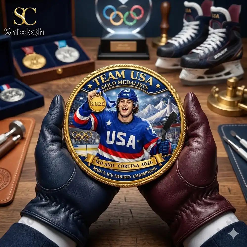 Team USA Men's Hockey Olympic Gold Medal - Adult & Kids T-Shirts, Sweatshirts & Hoodies apparel design preview 1
