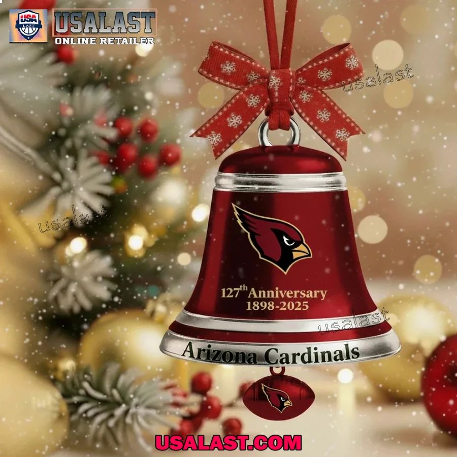 Arizona Cardinals 2025 Christmas Bell Ornament - Adult & Kids T-Shirts, Sweatshirts & Hoodies apparel design preview 1