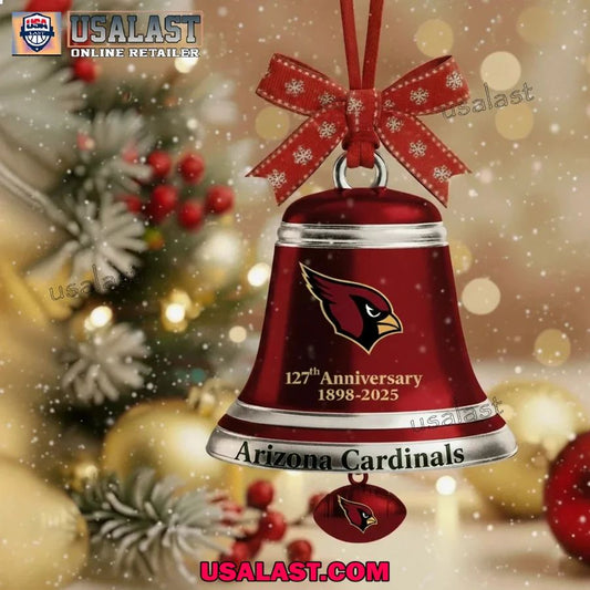 Arizona Cardinals 2025 Christmas Bell Ornament - Adult & Kids T-Shirts, Sweatshirts & Hoodies apparel design preview 1