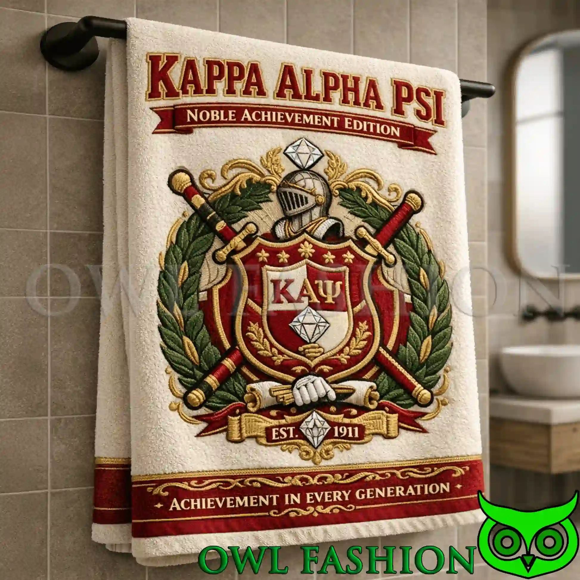 Kappa Alpha Psi Premium Bath Towels - Adult & Kids T-Shirts, Sweatshirts & Hoodies apparel design preview 1