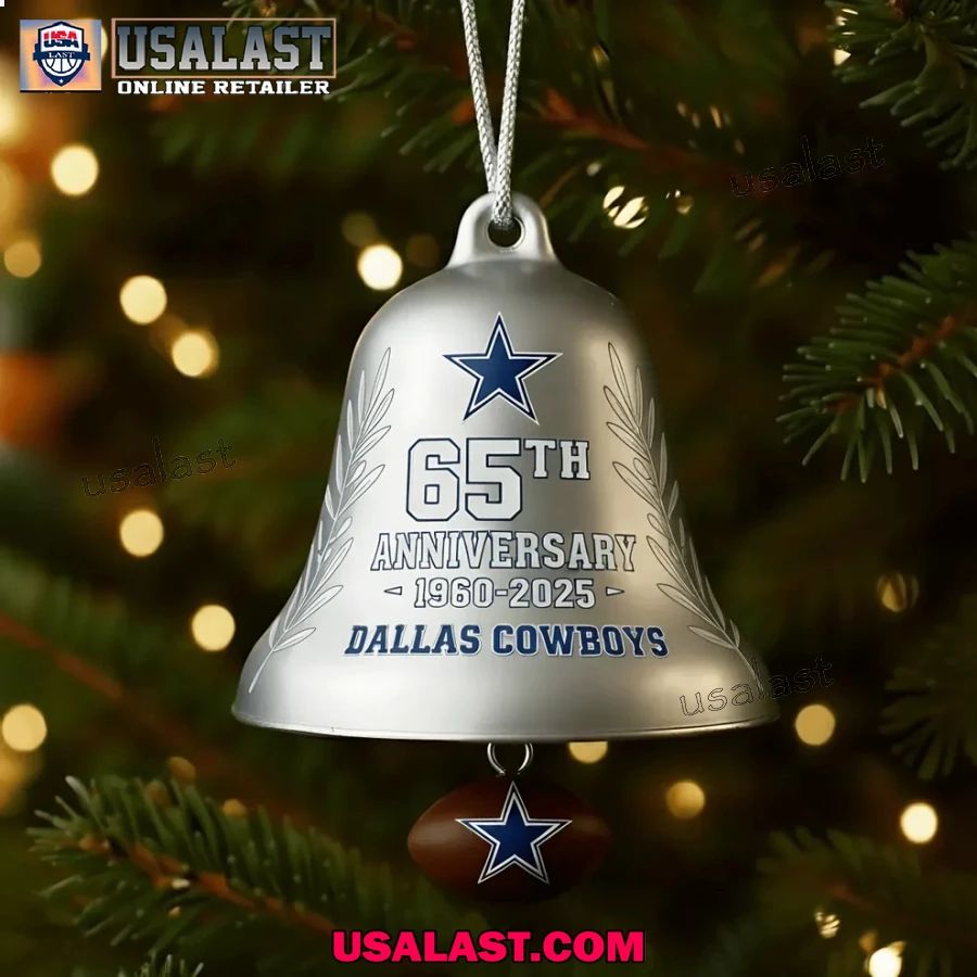 Dallas Cowboys 2025 Christmas Bell Ornament - Adult & Kids T-Shirts, Sweatshirts & Hoodies apparel design preview 1