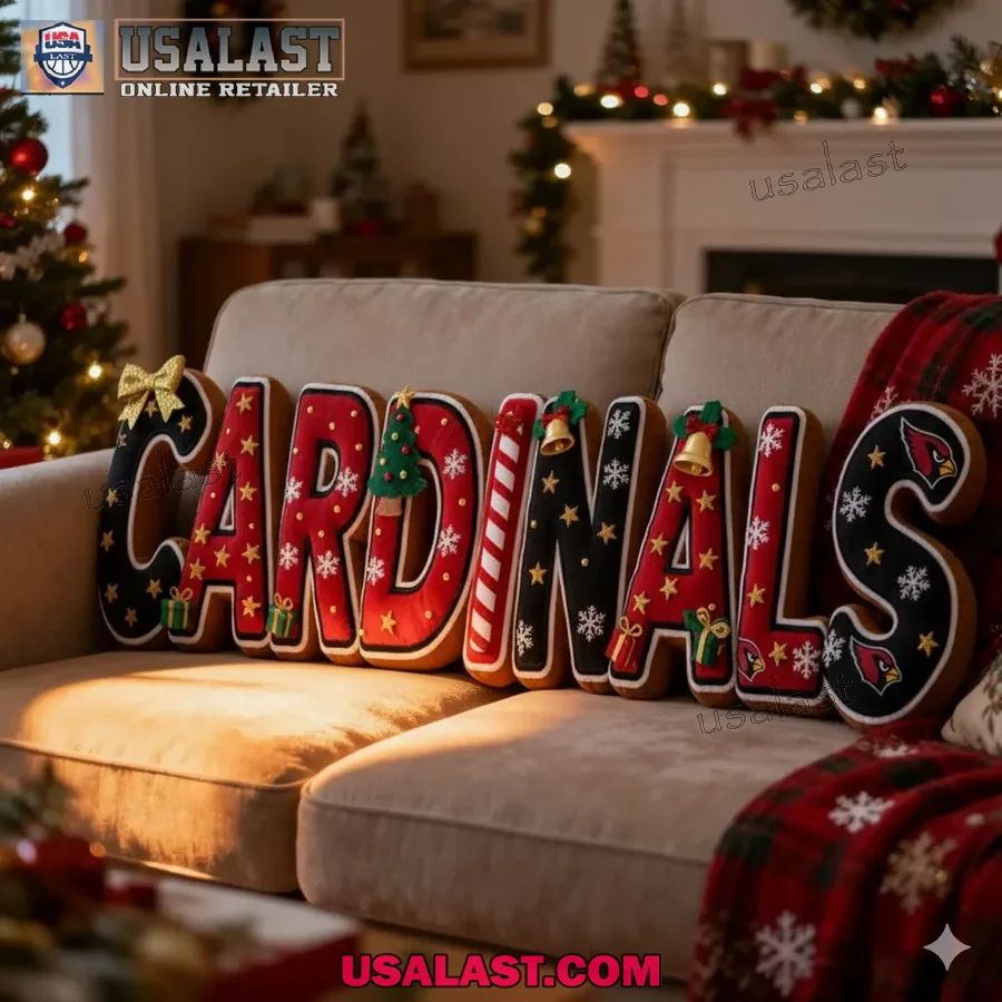 Arizona Cardinals Christmas Plush Pillow - Adult & Kids T-Shirts, Sweatshirts & Hoodies apparel design preview 1