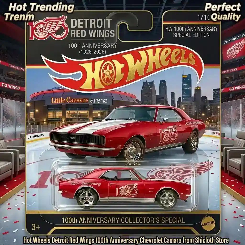 Wheels Detroit Red Wings 100th Anniversary Chevrolet - Adult & Kids T-Shirts, Sweatshirts & Hoodies apparel design preview 1