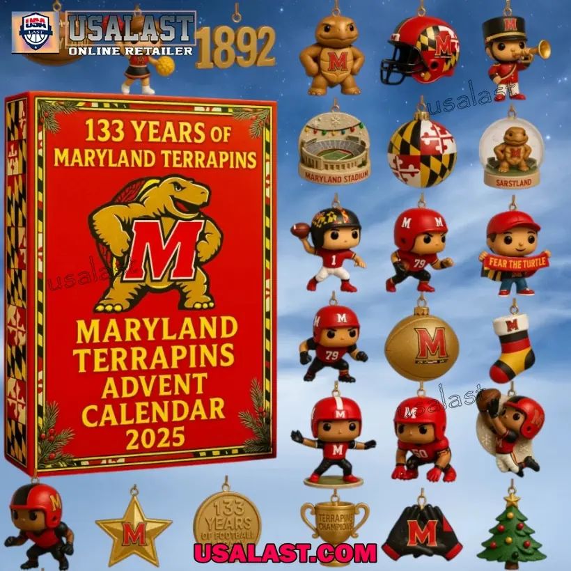 Maryland Terrapins 133th Anniversary 2025 Advent - Adult & Kids T-Shirts, Sweatshirts & Hoodies apparel design preview 1