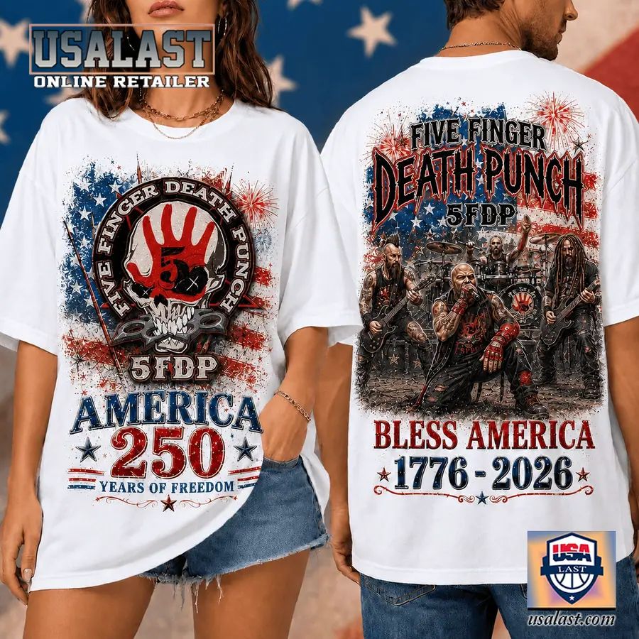 Five Finger Death Punch Bless America 250th - Adult & Kids T-Shirts, Sweatshirts & Hoodies apparel design preview 1