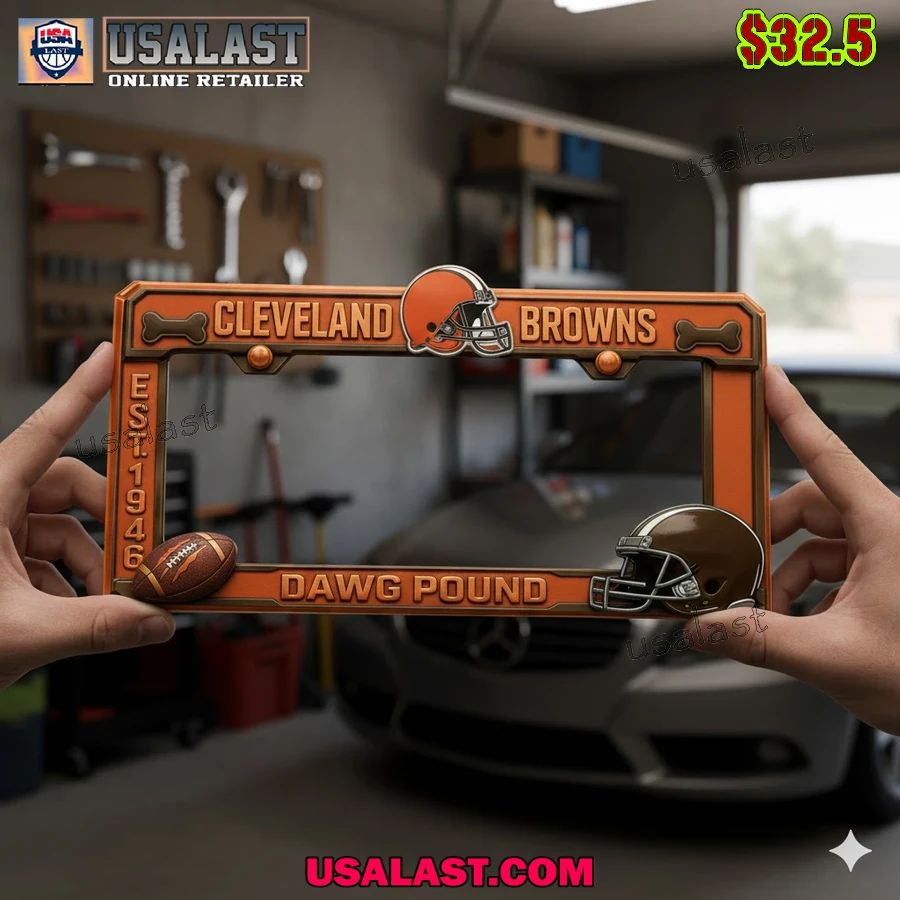 Cleveland Browns Limited Edition License Plate Frame - Adult & Kids T-Shirts, Sweatshirts & Hoodies apparel design preview 1