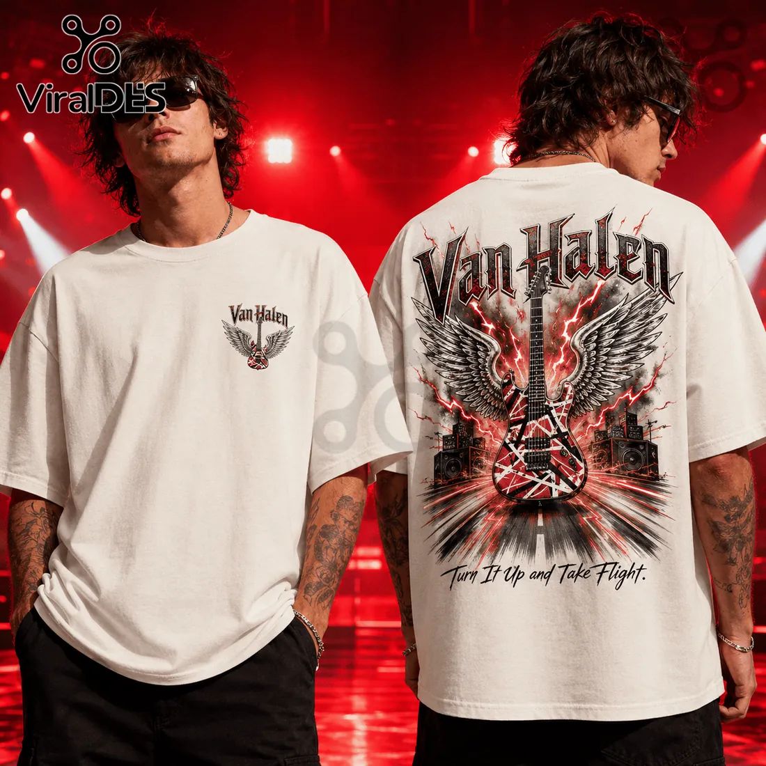 Premium Van Halen Rock Band White - Adult & Kids T-Shirts, Sweatshirts & Hoodies apparel design preview 1