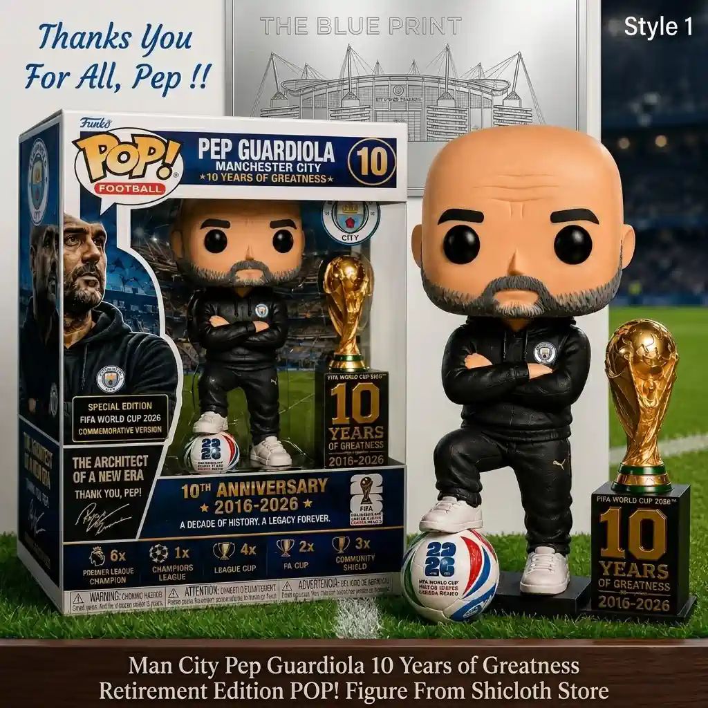 Man City Pep Guardiola 10 Years of Greatness - Adult & Kids T-Shirts, Sweatshirts & Hoodies apparel design preview 1