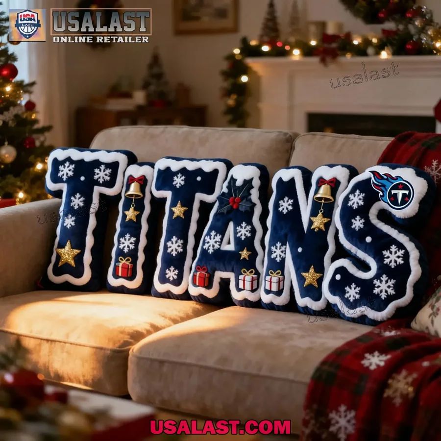 Tennessee Titans Christmas Plush Pillow - Adult & Kids T-Shirts, Sweatshirts & Hoodies apparel design preview 1