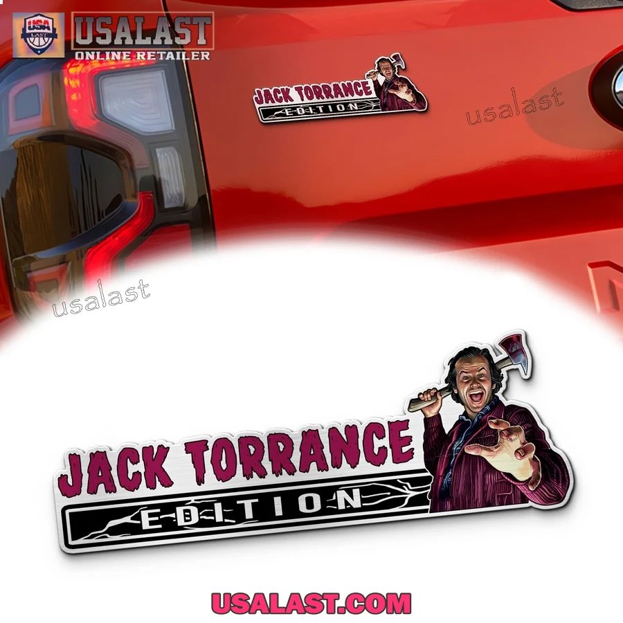 Jack Torrance Edition Custom 3D Car Badge Sticker - Adult & Kids T-Shirts, Sweatshirts & Hoodies apparel design preview 1