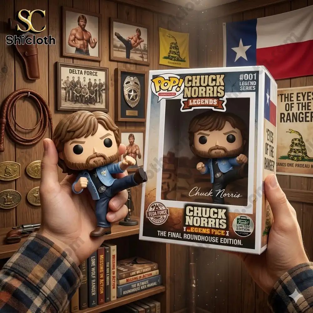 Chuck Norris Legends Lone Wolf Roundhouse Funko Pop! - Adult & Kids T-Shirts, Sweatshirts & Hoodies apparel design preview 1