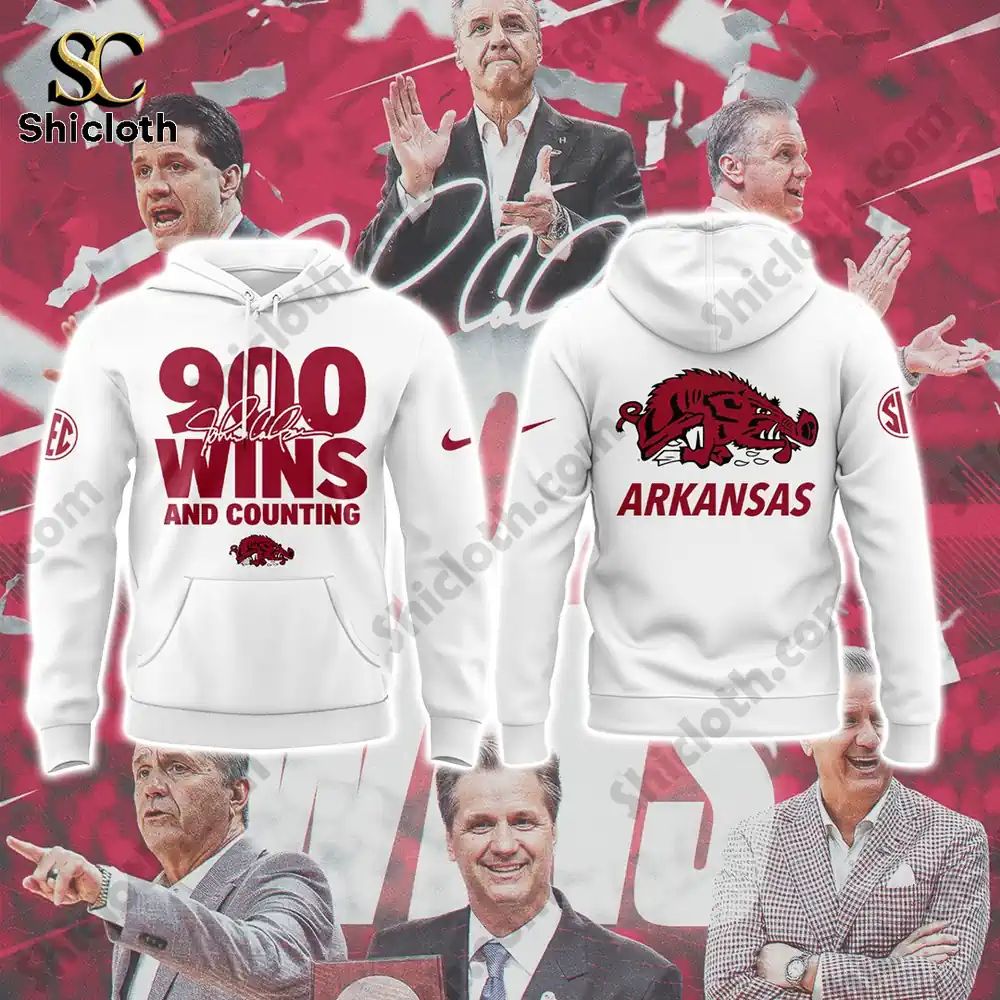 Arkansas Basketball Coach John Calipari 900 Win - Adult & Kids T-Shirts, Sweatshirts & Hoodies apparel design preview 1