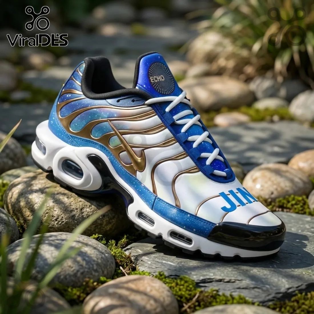 Jin BTS Galaxy Blue Air Max Plus Sneakers - Adult & Kids T-Shirts, Sweatshirts & Hoodies apparel design preview 1