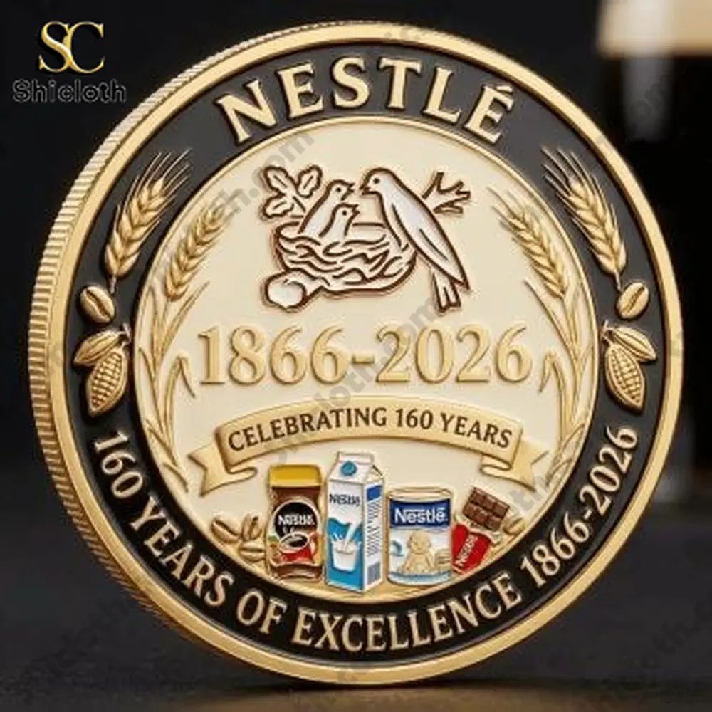 Nestlé 160th Anniversary Commemorative Coin - Adult & Kids T-Shirts, Sweatshirts & Hoodies apparel design preview 1