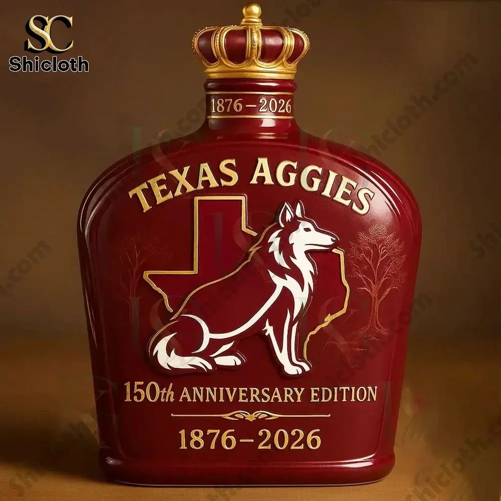 Texas A&M 150th Anniversary Crown Royal Whisky Bottle - Adult & Kids T-Shirts, Sweatshirts & Hoodies apparel design preview 1